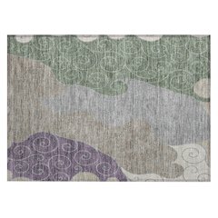 Machine Washable Indoor/Outdoor Chantille ACN2464 Gray 1'8" x 2'6" Rug