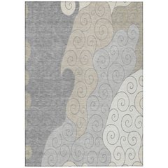 Machine Washable Indoor/Outdoor Chantille ACN2464 Gray 2'6" x 3'10" Rug