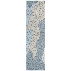 Machine Washable Indoor/Outdoor Chantille ACN2464 Blue 2'3" x 7'6" Runner Rug