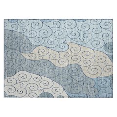 Machine Washable Indoor/Outdoor Chantille ACN2464 Blue 1'8" x 2'6" Rug