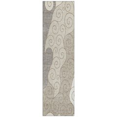 Machine Washable Indoor/Outdoor Chantille ACN2464 Brown 2'3" x 7'6" Runner Rug