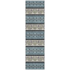 Machine Washable Indoor/Outdoor Chantille ACN2465 Teal 2'3" x 7'6" Runner Rug