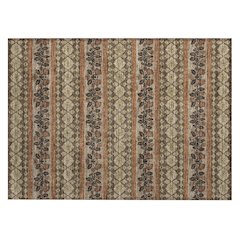 Machine Washable Indoor/Outdoor Chantille ACN2465 Brown 1'8" x 2'6" Rug