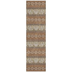 Machine Washable Indoor/Outdoor Chantille ACN2465 Orange 2'3" x 7'6" Runner Rug