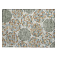 Machine Washable Indoor/Outdoor Chantille ACN2466 Green 1'8" x 2'6" Rug