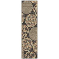 Machine Washable Indoor/Outdoor Chantille ACN2466 Brown 2'3" x 7'6" Runner Rug
