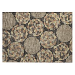 Machine Washable Indoor/Outdoor Chantille ACN2466 Brown 1'8" x 2'6" Rug
