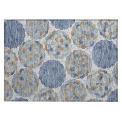 Machine Washable Indoor/Outdoor Chantille ACN2466 Blue 1'8" x 2'6" Rug