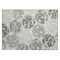 Machine Washable Indoor/Outdoor Chantille ACN2466 Ivory 1'8" x 2'6" Rug