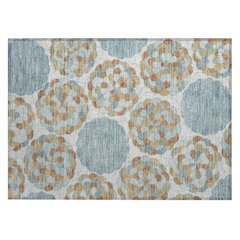 Machine Washable Indoor/Outdoor Chantille ACN2466 Blue 1'8" x 2'6" Rug