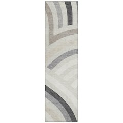 Machine Washable Indoor/Outdoor Chantille ACN2467 Ivory 2'3" x 7'6" Runner Rug