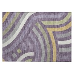 Machine Washable Indoor/Outdoor Chantille ACN2467 Purple 1'8" x 2'6" Rug