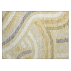 Machine Washable Indoor/Outdoor Chantille ACN2467 Gold 1'8" x 2'6" Rug