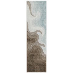 Machine Washable Indoor/Outdoor Chantille ACN2468 Brown 2'3" x 7'6" Runner Rug