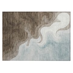 Machine Washable Indoor/Outdoor Chantille ACN2468 Brown 1'8" x 2'6" Rug