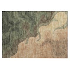 Machine Washable Indoor/Outdoor Chantille ACN2468 Green 1'8" x 2'6" Rug