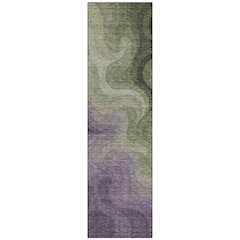 Machine Washable Indoor/Outdoor Chantille ACN2468 Purple 2'3" x 7'6" Runner Rug