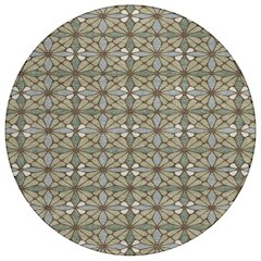 Machine Washable Indoor/Outdoor Chantille ACN2469 Green 8' x 8' Round Rug
