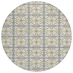 Machine Washable Indoor/Outdoor Chantille ACN2469 Ivory 8' x 8' Round Rug