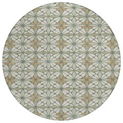 Machine Washable Indoor/Outdoor Chantille ACN2469 Ivory 8' x 8' Round Rug