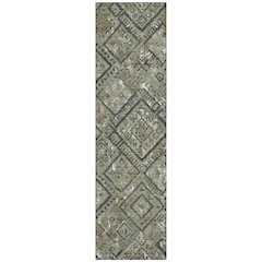 Machine Washable Indoor/Outdoor Chantille ACN2470 Green 2'3" x 7'6" Runner Rug