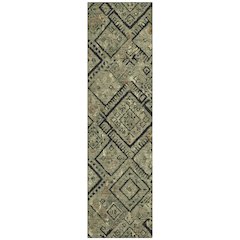 Machine Washable Indoor/Outdoor Chantille ACN2470 Green 2'3" x 7'6" Runner Rug