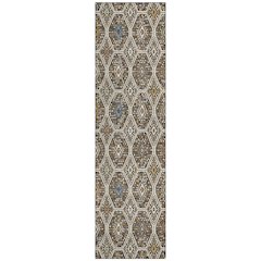 Machine Washable Indoor/Outdoor Chantille ACN2471 Brown 2'3" x 7'6" Runner Rug