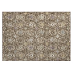 Machine Washable Indoor/Outdoor Chantille ACN2471 Brown 1'8" x 2'6" Rug