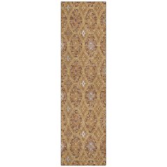 Machine Washable Indoor/Outdoor Chantille ACN2471 Gold 2'3" x 7'6" Runner Rug