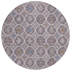 Machine Washable Indoor/Outdoor Chantille ACN2471 Ivory 8' x 8' Round Rug