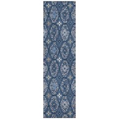 Machine Washable Indoor/Outdoor Chantille ACN2471 Blue 2'3" x 7'6" Runner Rug