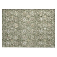 Machine Washable Indoor/Outdoor Chantille ACN2471 Green 1'8" x 2'6" Rug