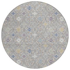 Machine Washable Indoor/Outdoor Chantille ACN2471 Gray 8' x 8' Round Rug