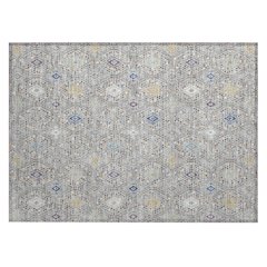 Machine Washable Indoor/Outdoor Chantille ACN2471 Gray 1'8" x 2'6" Rug