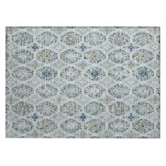 Machine Washable Indoor/Outdoor Chantille ACN2471 Teal 1'8" x 2'6" Rug