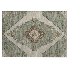 Machine Washable Indoor/Outdoor Chantille ACN2472 Green 1'8" x 2'6" Rug