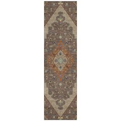 Machine Washable Indoor/Outdoor Chantille ACN2472 Brown 2'3" x 7'6" Runner Rug