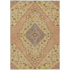 Machine Washable Indoor/Outdoor Chantille ACN2472 Gold 2'6" x 3'10" Rug