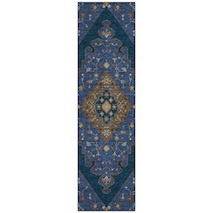 Machine Washable Indoor/Outdoor Chantille ACN2472 Blue 2'3" x 7'6" Runner Rug