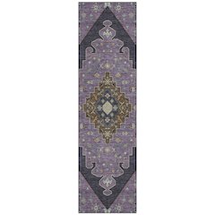 Machine Washable Indoor/Outdoor Chantille ACN2472 Purple 2'3" x 7'6" Runner Rug