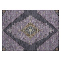 Machine Washable Indoor/Outdoor Chantille ACN2472 Purple 1'8" x 2'6" Rug