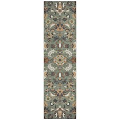Machine Washable Indoor/Outdoor Chantille ACN2473 Green 2'3" x 7'6" Runner Rug