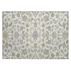 Machine Washable Indoor/Outdoor Chantille ACN2473 Ivory 1'8" x 2'6" Rug