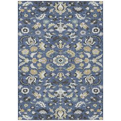 Machine Washable Indoor/Outdoor Chantille ACN2473 Blue 2'6" x 3'10" Rug