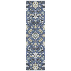 Machine Washable Indoor/Outdoor Chantille ACN2473 Blue 2'3" x 7'6" Runner Rug