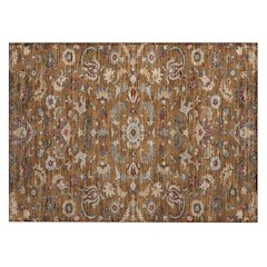 Machine Washable Indoor/Outdoor Chantille ACN2473 Orange 1'8" x 2'6" Rug