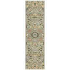 Machine Washable Indoor/Outdoor Chantille ACN2473 Green 2'3" x 7'6" Runner Rug