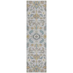 Machine Washable Indoor/Outdoor Chantille ACN2473 Gray 2'3" x 7'6" Runner Rug