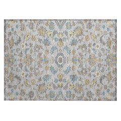 Machine Washable Indoor/Outdoor Chantille ACN2473 Gray 1'8" x 2'6" Rug