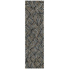 Machine Washable Indoor/Outdoor Chantille ACN2474 Black 2'3" x 7'6" Runner Rug